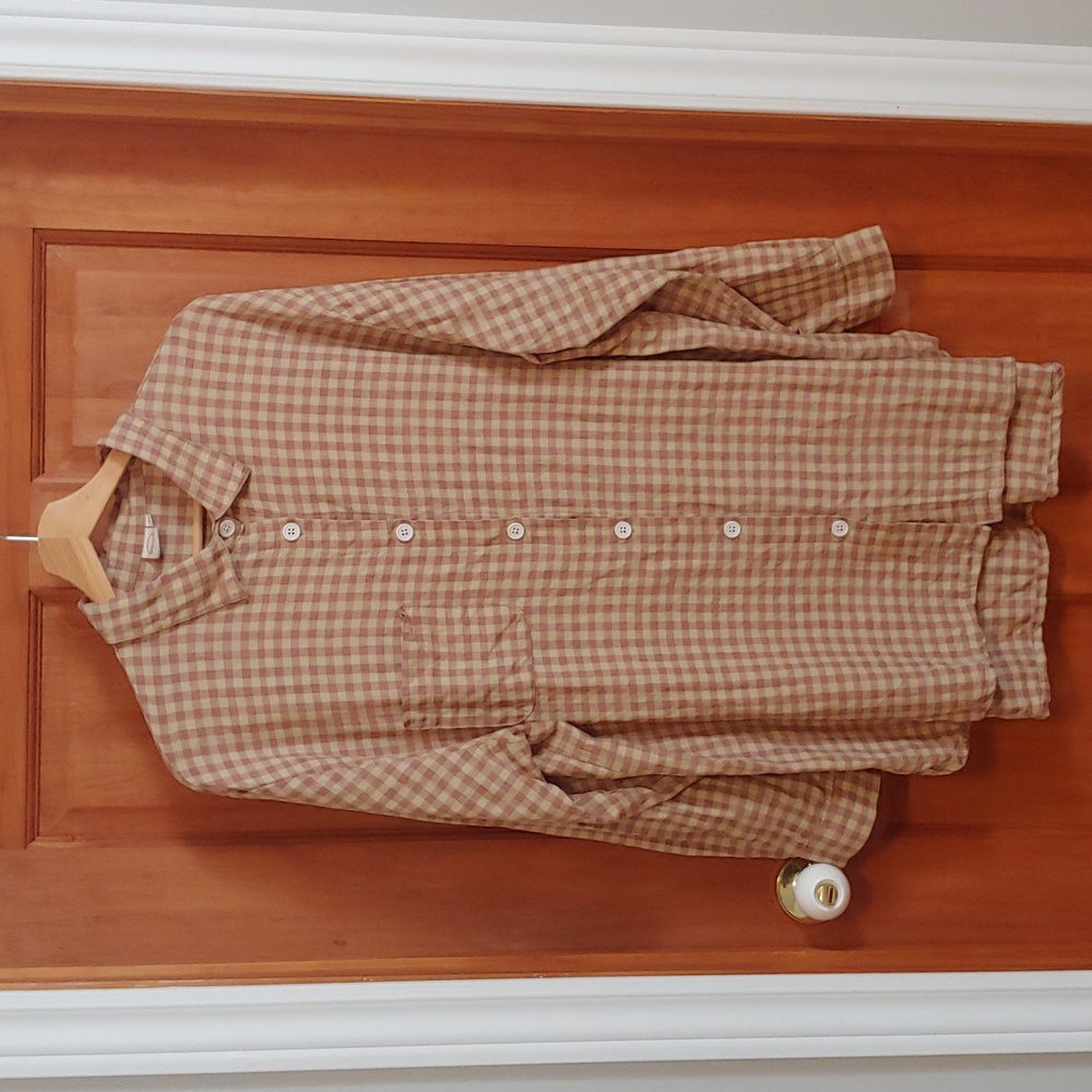 Shelter Camille Top in Sunbake Check